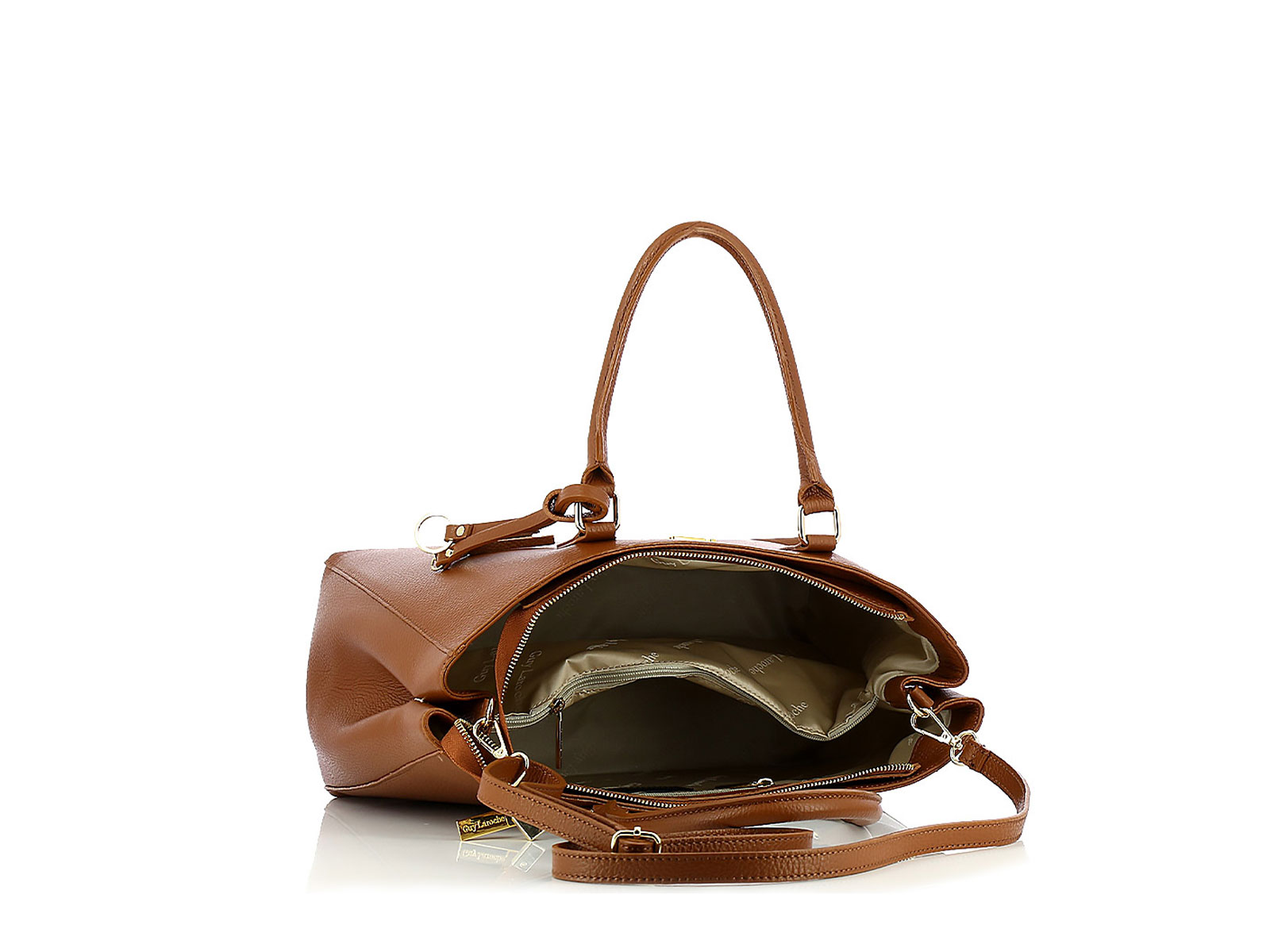 Leather handbag Guy Laroche White in Leather - 28349986